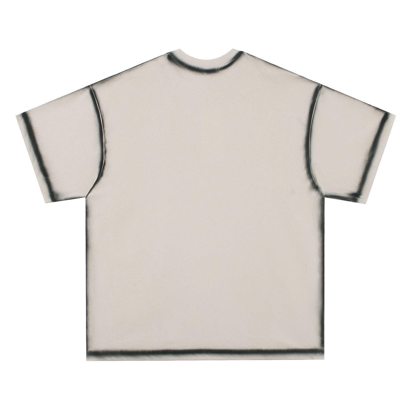 Oversized skull graphic streetwear tee in apricot