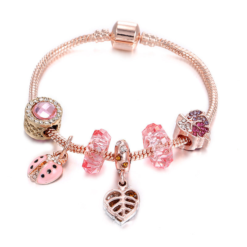 New Mori Bracelet, Glass Beaded Accessories, Plant Pendant, Bracelet Jewelry