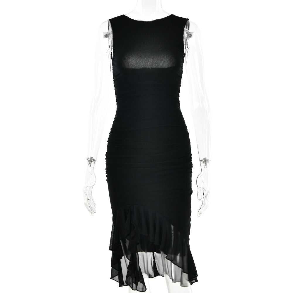 Summer slim skinny sleeveless dress women’s bodycon party club outfit