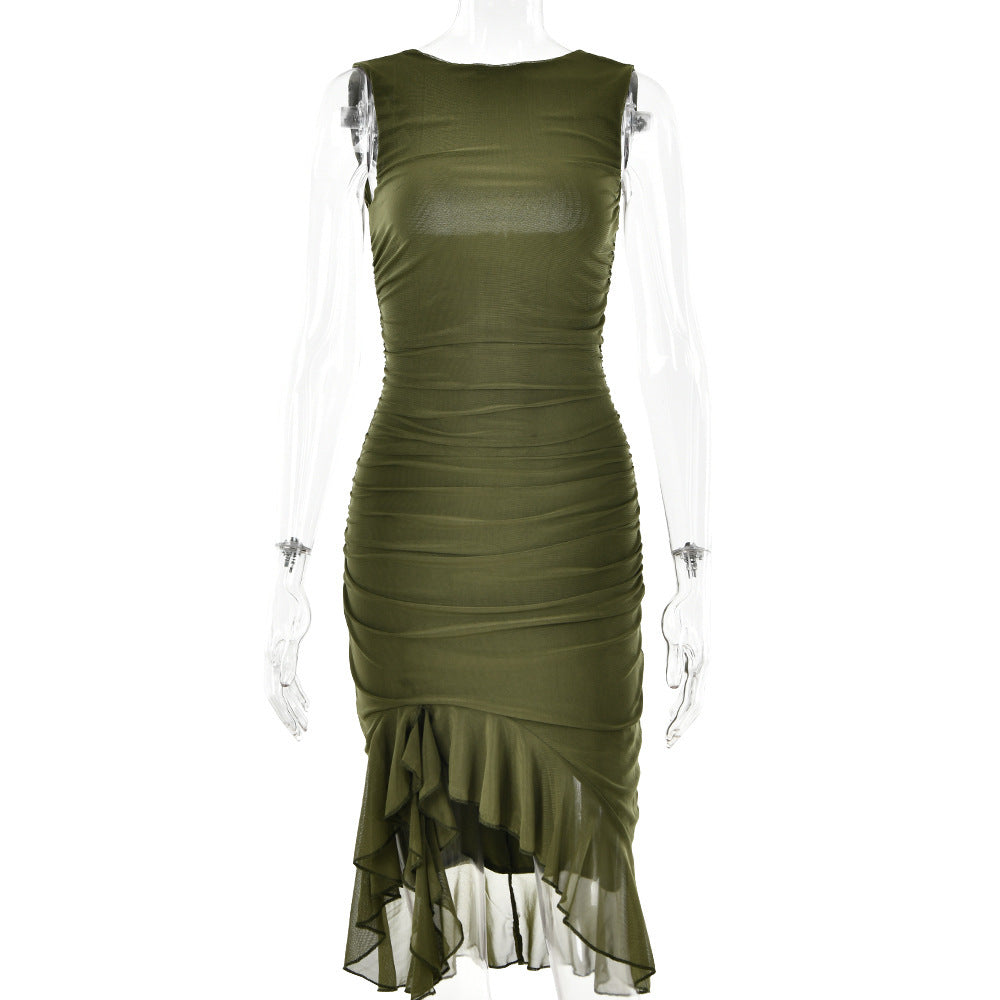 Summer slim skinny sleeveless dress women’s bodycon party club outfit