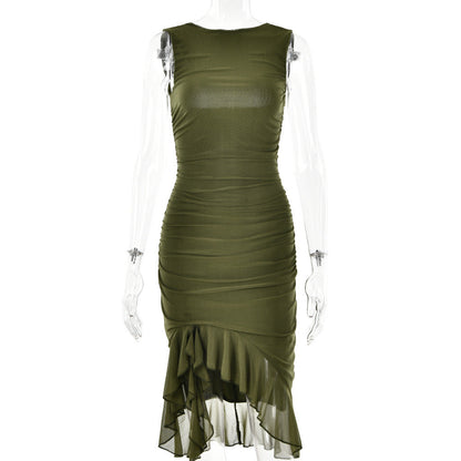 Summer slim skinny sleeveless dress women’s bodycon party club outfit