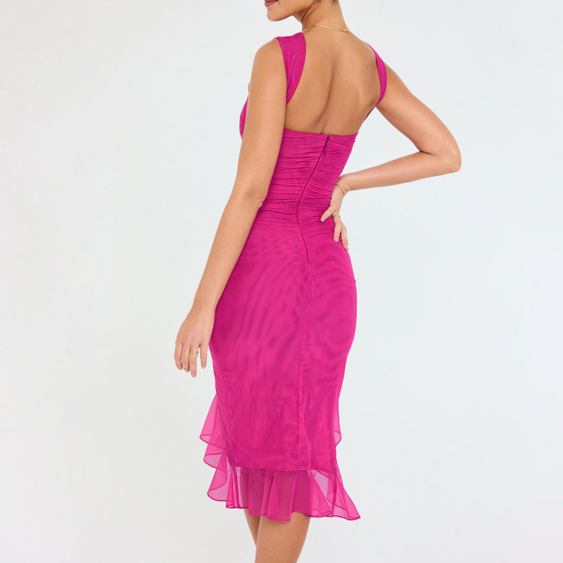 Summer slim skinny sleeveless dress women’s bodycon party club outfit