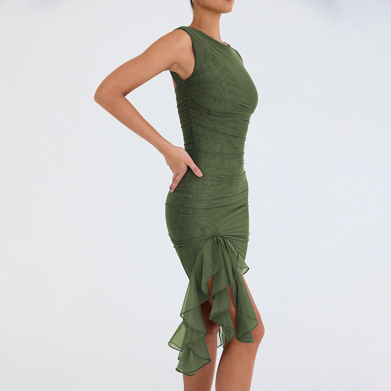 Summer slim skinny sleeveless dress women’s bodycon party club outfit