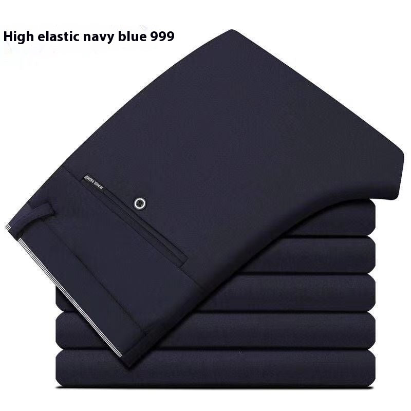 Slim fit stretch pencil pants Korean style formal suit trousers for men