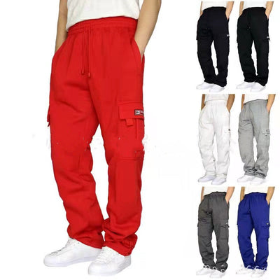 Men pants sweatpants with elastic waist and drawstring, ideal for sports and casual wear