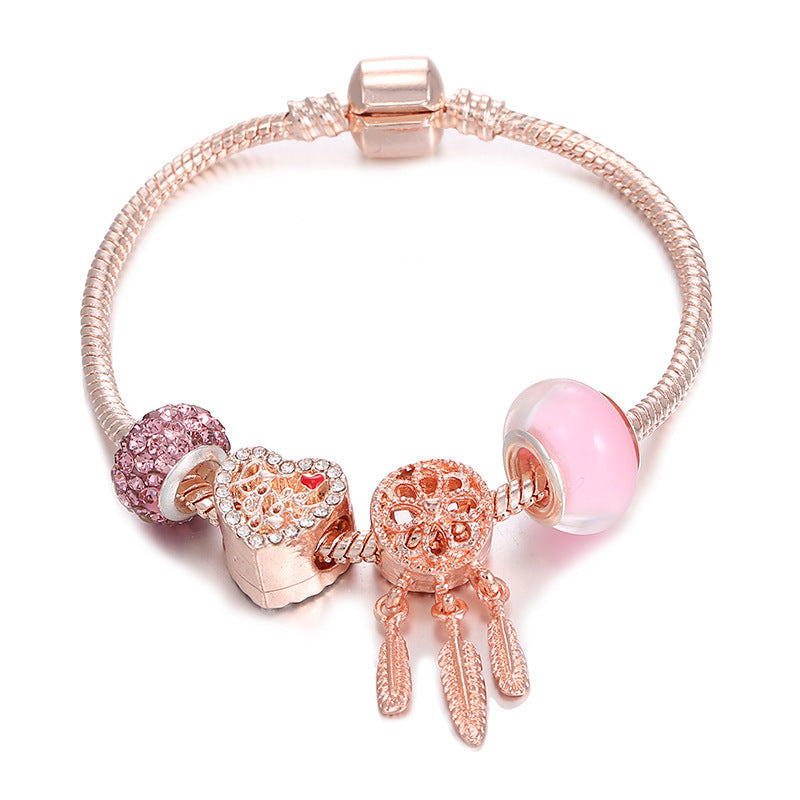 New Mori Bracelet, Glass Beaded Accessories, Plant Pendant, Bracelet Jewelry