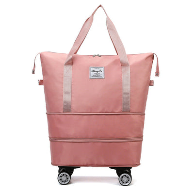 Universal wheel travel bag with large capacity, wet/dry separation, and rolling wheels