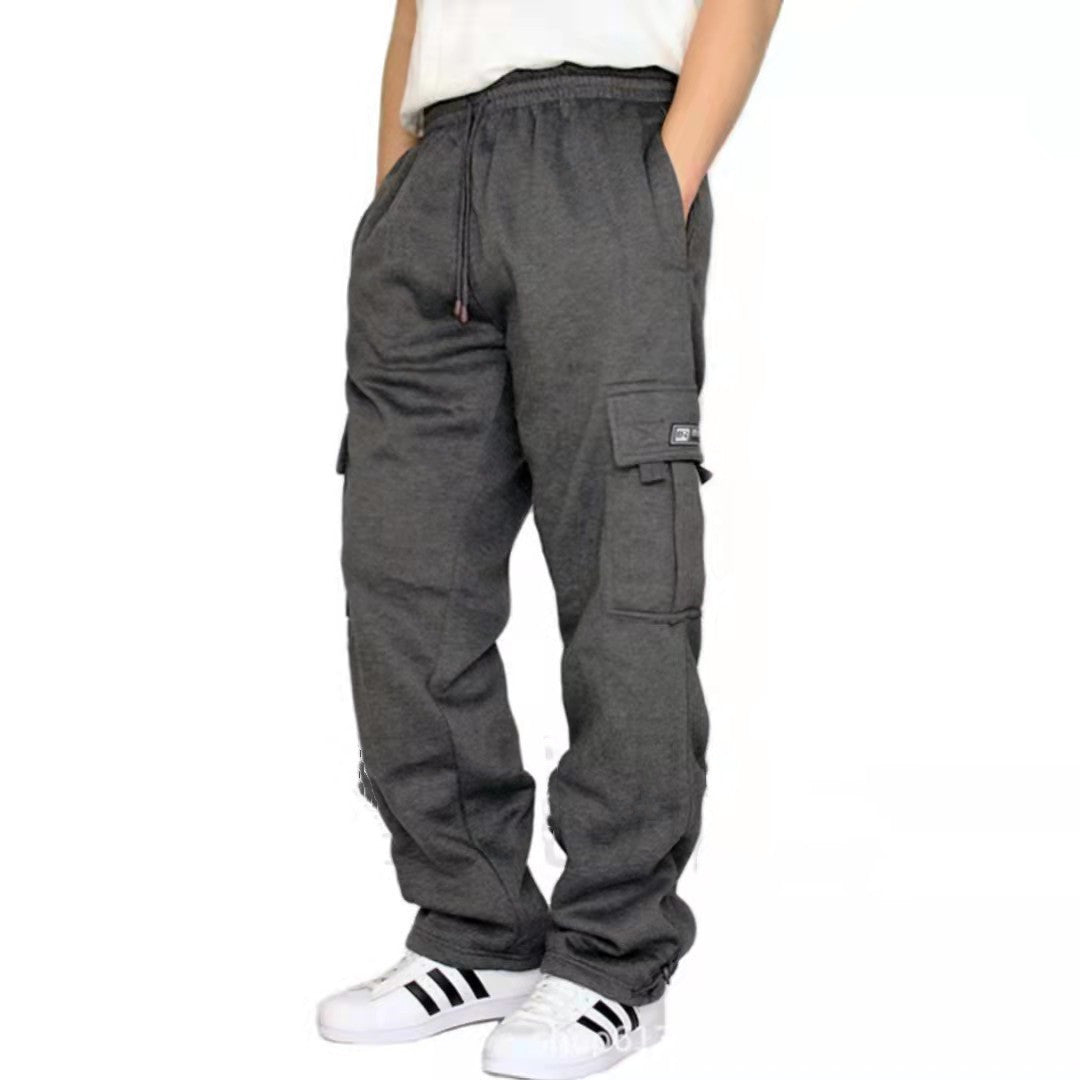 Men pants sweatpants with elastic waist and drawstring, ideal for sports and casual wear