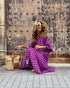 Summer women’s vintage printed bohemian dress with V-neck and loose maxi fit