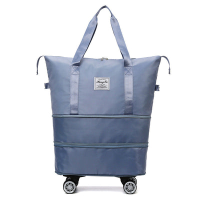Universal wheel travel bag with large capacity, wet/dry separation, and rolling wheels